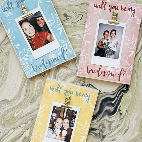 DIY Will You Be My Bridesmaid Photo Blocks