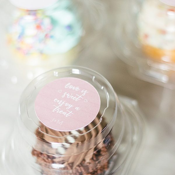 DIY Cupcake Wedding Favors With Editable Stickers