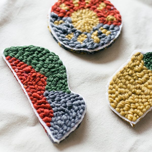 DIY Punch Needle Patches with FREE Patterns