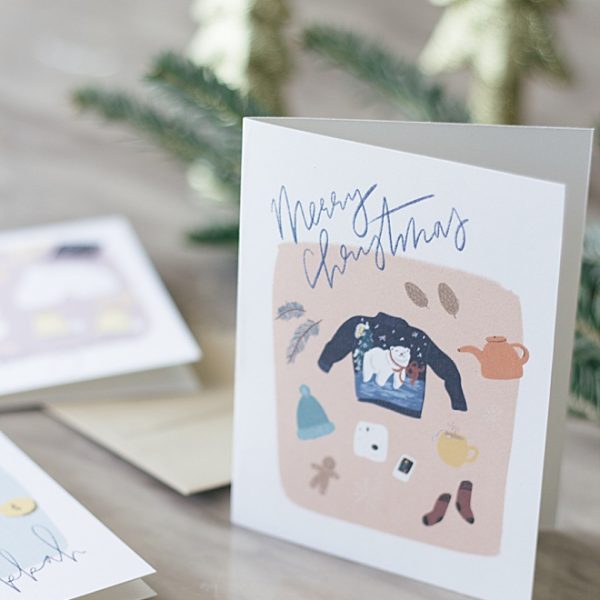 Adorable Illustrated Free Printable Holiday Cards