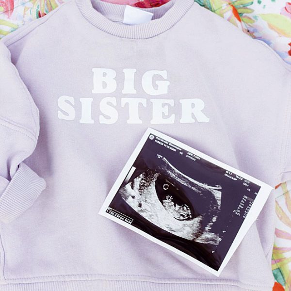 DIY Pregnancy Announcement Baby Sweatshirt