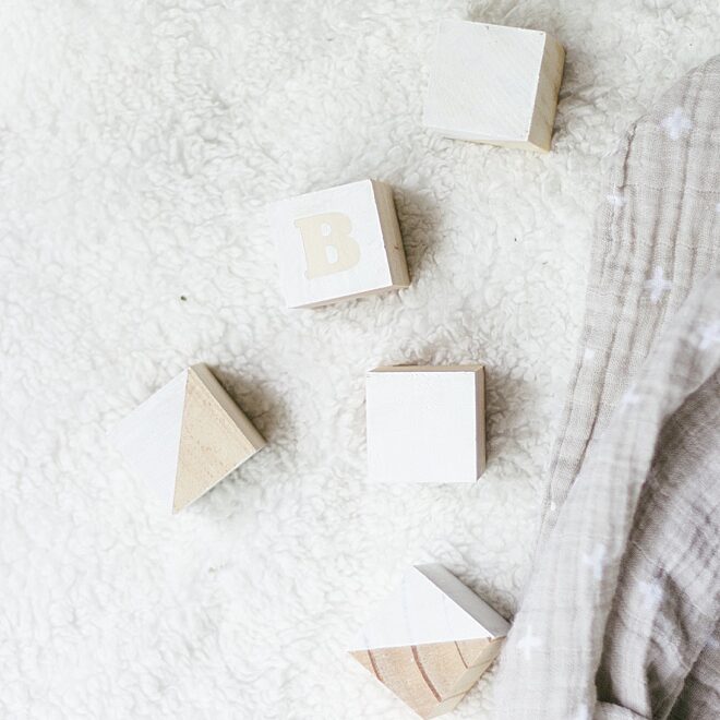 DIY Wood ABC Learning Blocks