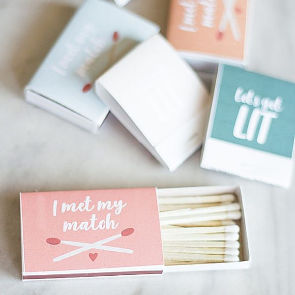 DIY Wedding Matchbook Favors, With Free Printables