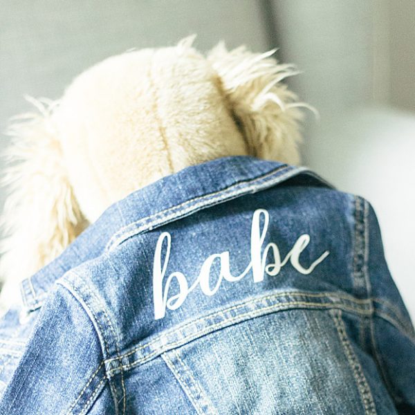 DIY “Babe” Baby Denim Jacket