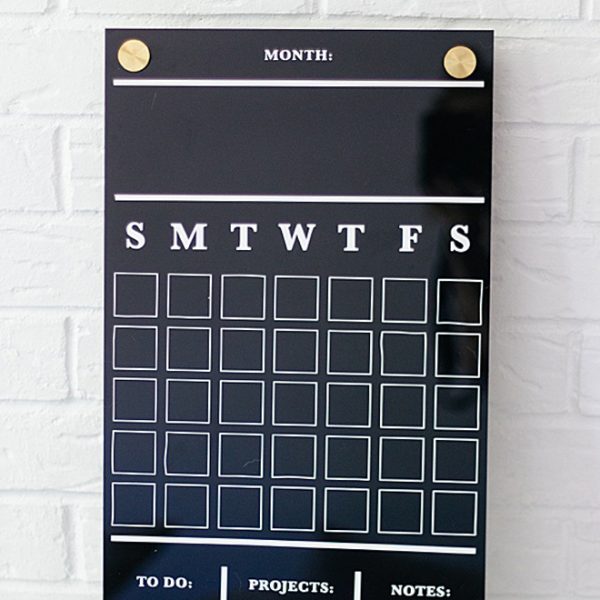 DIY Acrylic Wall Calendar