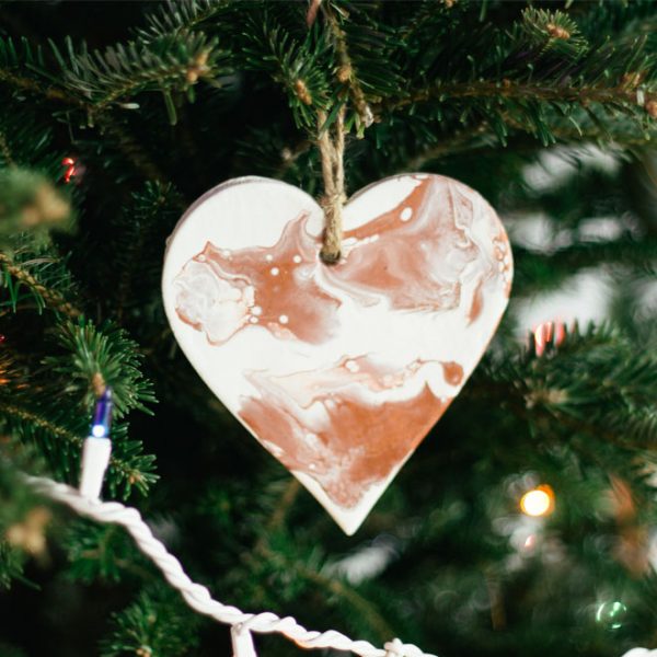 DIY Air-Dry Clay Newlywed Ornament